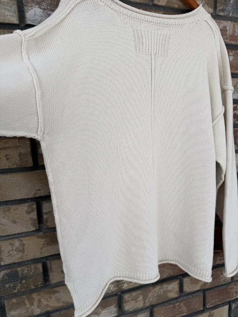 ☀️ We The Free Free People Ella Roll Neck Sweater Gardenia Cream Small NWOT